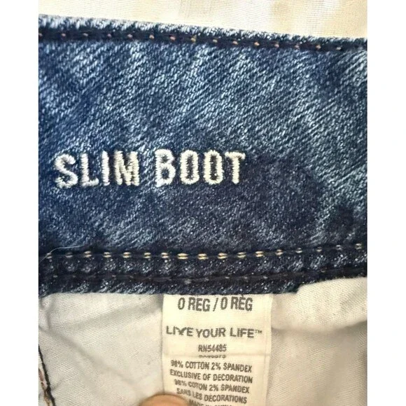 American Eagle Poplooks Stretch Lot Of 2 Woman's Jeans Slim Boot Cut Size 0-med - Picture 3 of 14